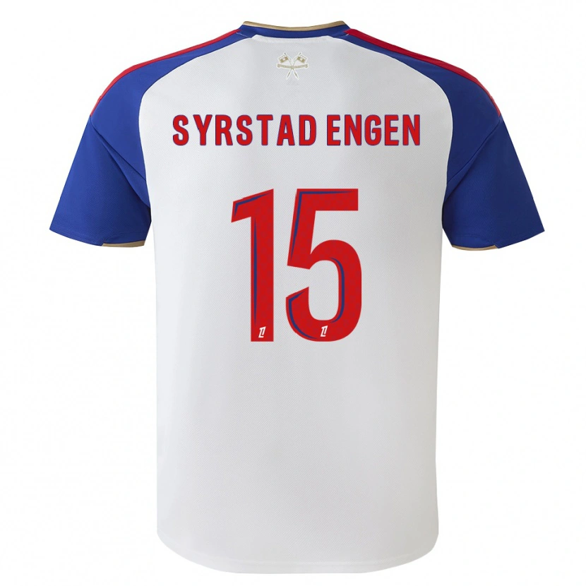 Danxen Barn Ingrid Syrstad Engen #15 Kongeblå Rød Hvit Hjemmetrøye Drakt Trøye 2026/27 Skjorter T-Skjorte