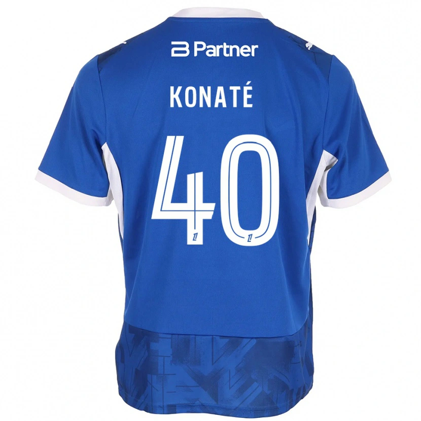 Danxen Barn Hillel Konaté #40 Mediumblå Hvit Hjemmetrøye Drakt Trøye 2026/27 Skjorter T-Skjorte