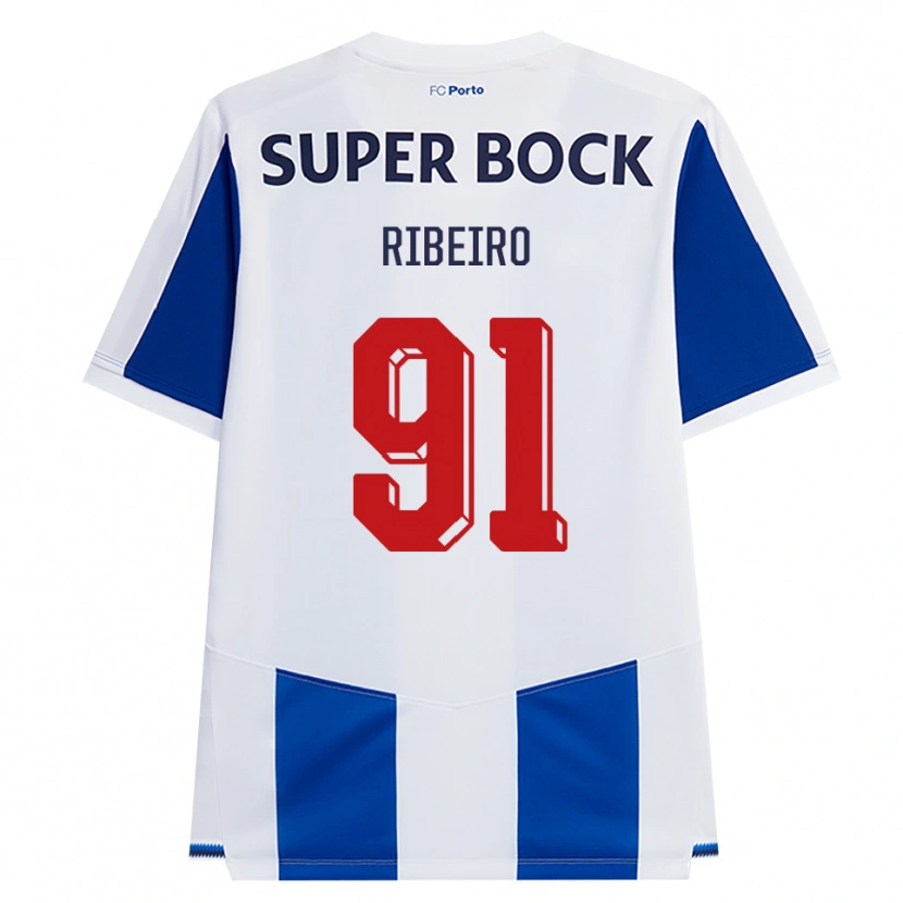Danxen Barn Gonçalo Ribeiro #91 Blå Hvit Rød Hjemmetrøye Drakt Trøye 2026/27 Skjorter T-Skjorte