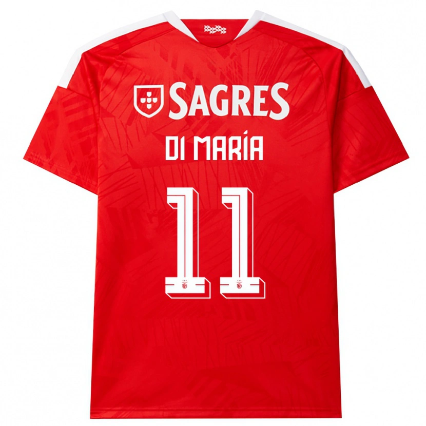 Danxen Barn Angel Di Maria #11 Rød Hvit Gul Hjemmetrøye Drakt Trøye 2026/27 Skjorter T-Skjorte