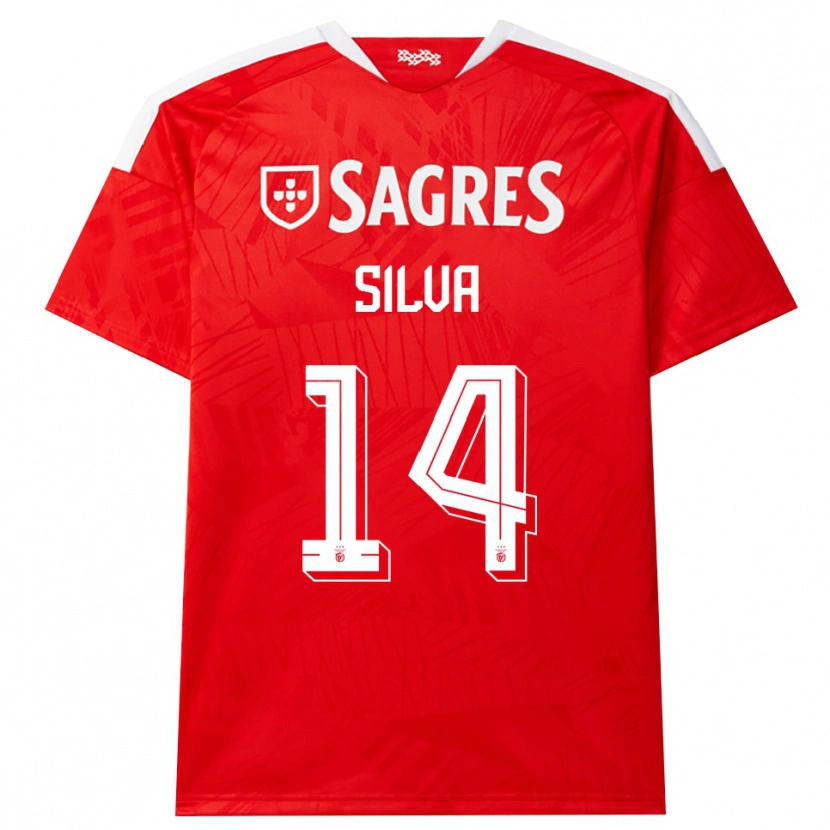 Danxen Barn Gonçalo Silva #14 Rød Hvit Gul Hjemmetrøye Drakt Trøye 2026/27 Skjorter T-Skjorte