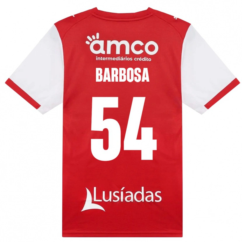 Danxen Barn Gui Barbosa #54 Hvit Rød Svart Hjemmetrøye Drakt Trøye 2026/27 Skjorter T-Skjorte