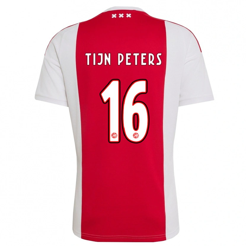 Danxen Barn Tijn Peters #16 Rød Hvit Gul Hjemmetrøye Drakt Trøye 2026/27 Skjorter T-Skjorte