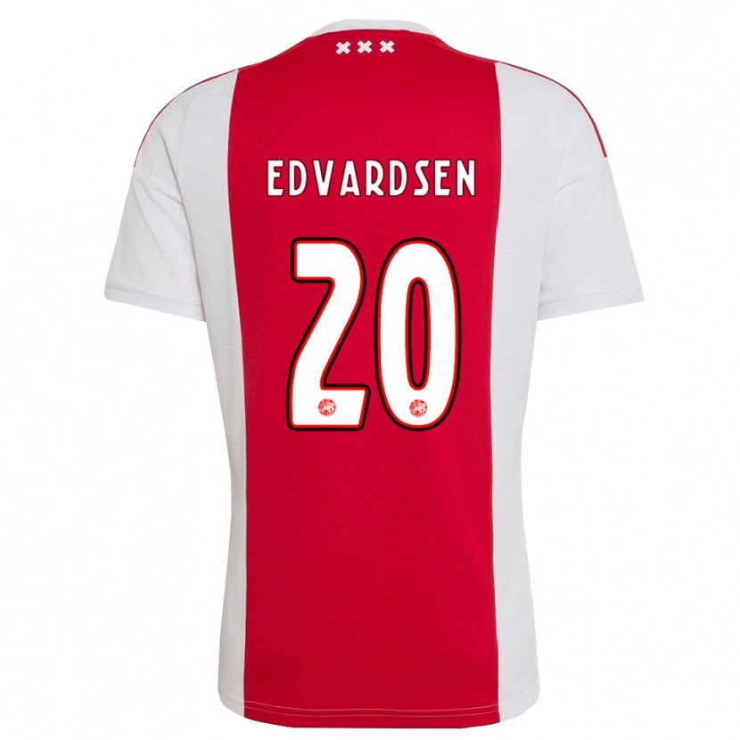 Danxen Barn Oliver Edvardsen #20 Rød Hvit Gul Hjemmetrøye Drakt Trøye 2026/27 Skjorter T-Skjorte