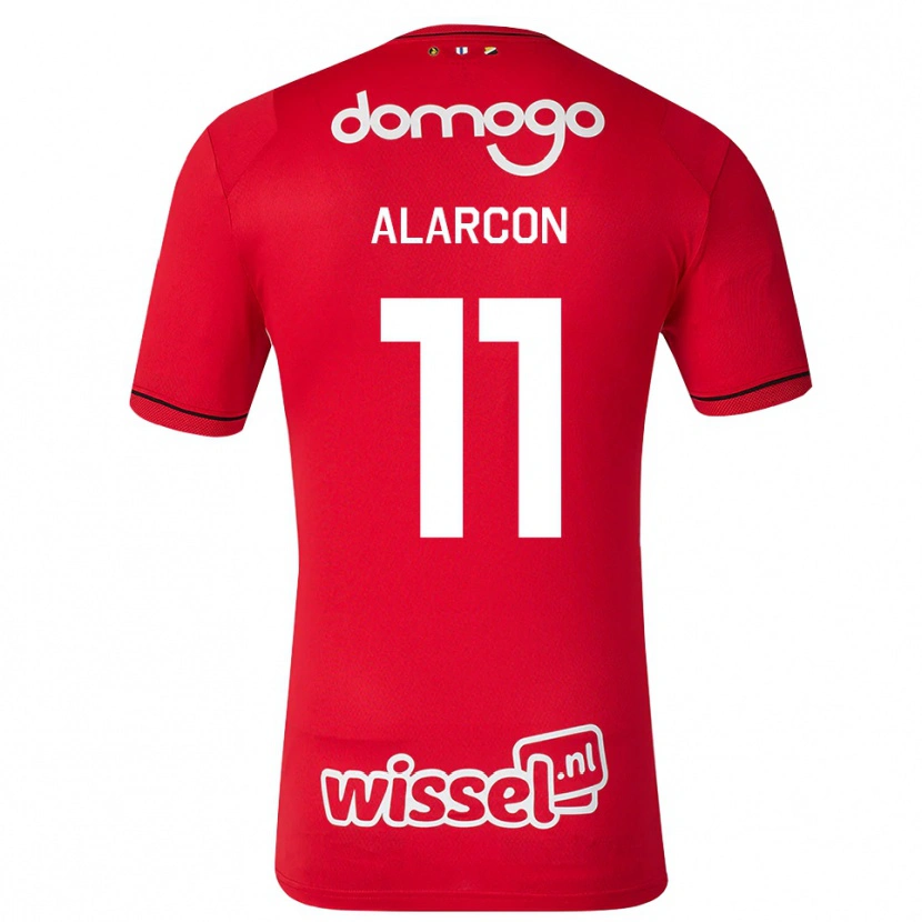 Danxen Barn Ángel Alarcón #11 Rød Hvit Svart Hjemmetrøye Drakt Trøye 2026/27 Skjorter T-Skjorte