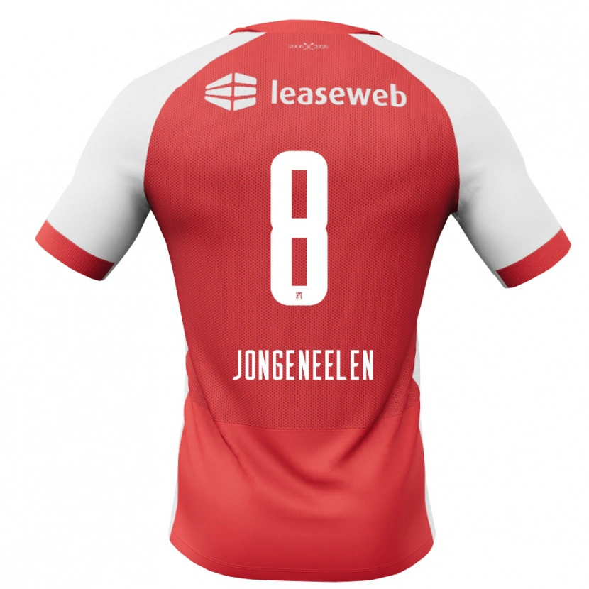 Danxen Barn Cas Jongeneelen #8 Rød Hvit Svart Hjemmetrøye Drakt Trøye 2026/27 Skjorter T-Skjorte