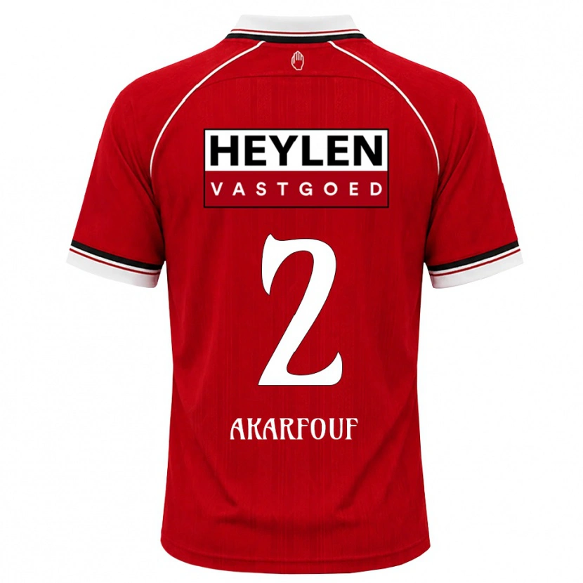 Danxen Barn Hamza Akarfouf #2 Rød Hvit Svart Hjemmetrøye Drakt Trøye 2026/27 Skjorter T-Skjorte