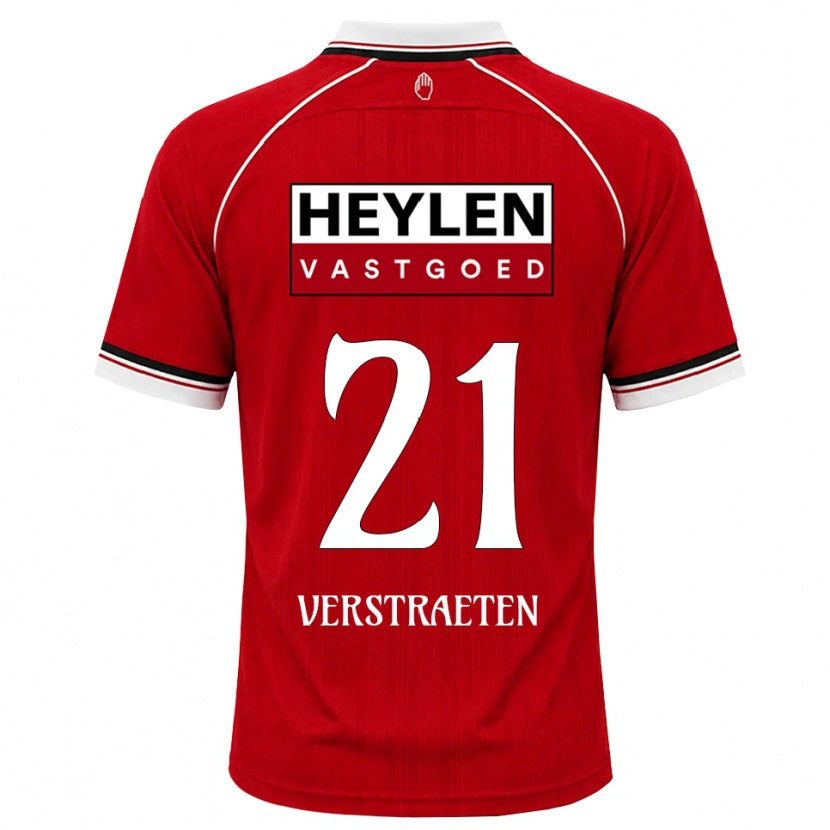 Danxen Barn Andreas Verstraeten #21 Rød Hvit Svart Hjemmetrøye Drakt Trøye 2026/27 Skjorter T-Skjorte