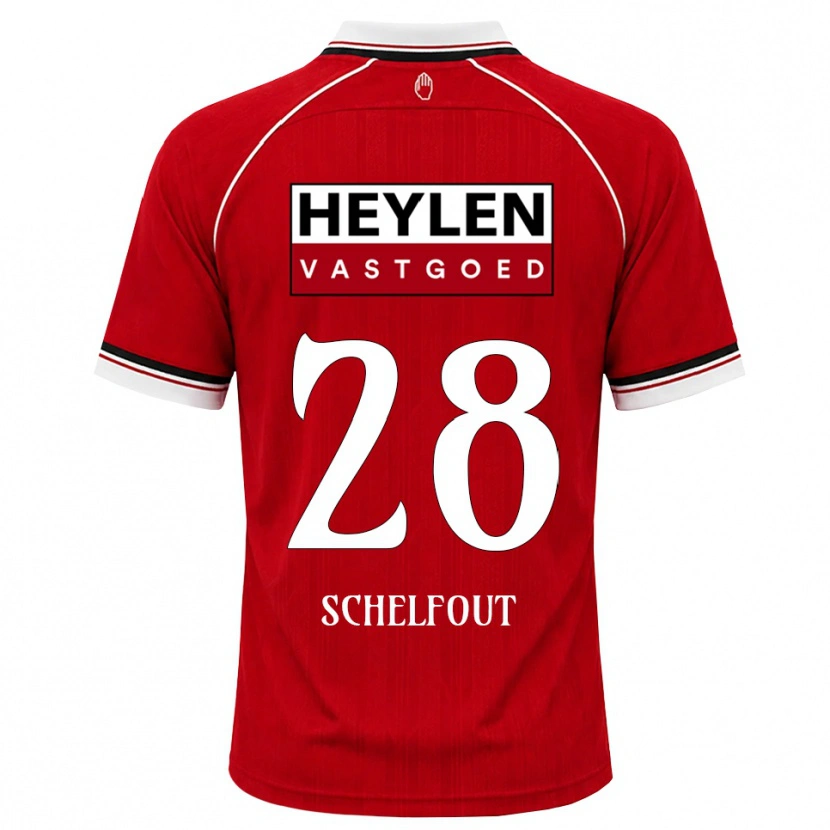 Danxen Barn Luca Schelfhout #28 Rød Hvit Svart Hjemmetrøye Drakt Trøye 2026/27 Skjorter T-Skjorte