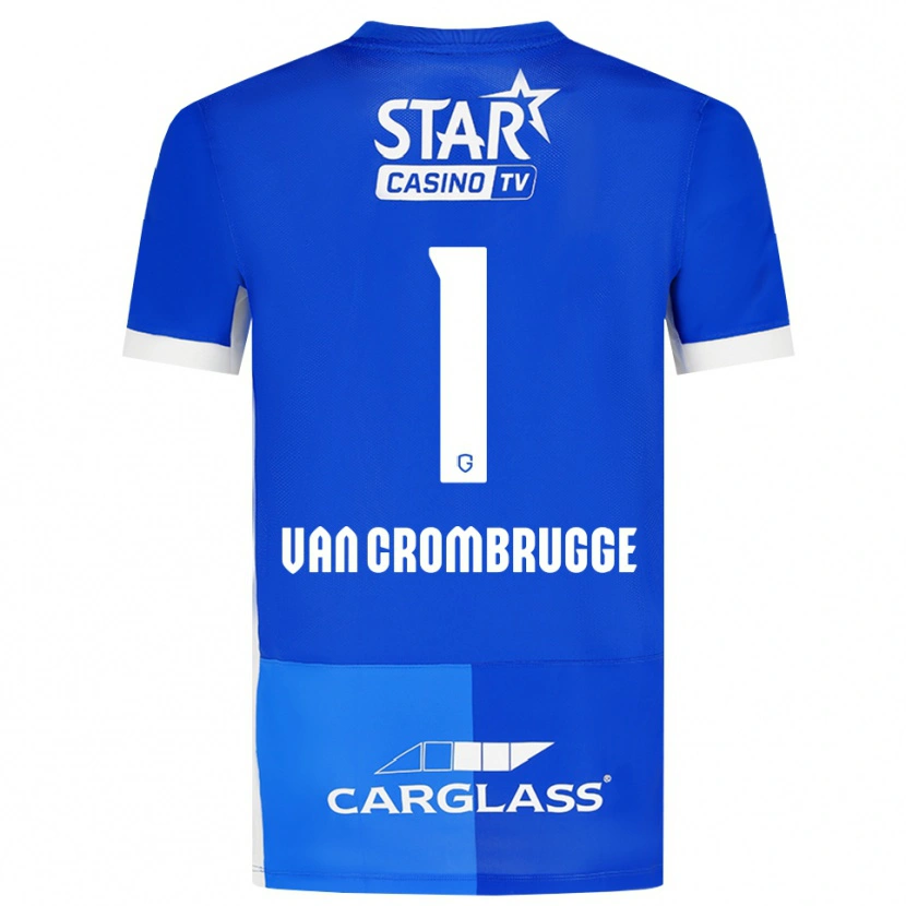 Danxen Barn Hendrik Van Crombrugge #1 Mellomblå Kongeblå Hvit Hjemmetrøye Drakt Trøye 2026/27 Skjorter T-Skjorte