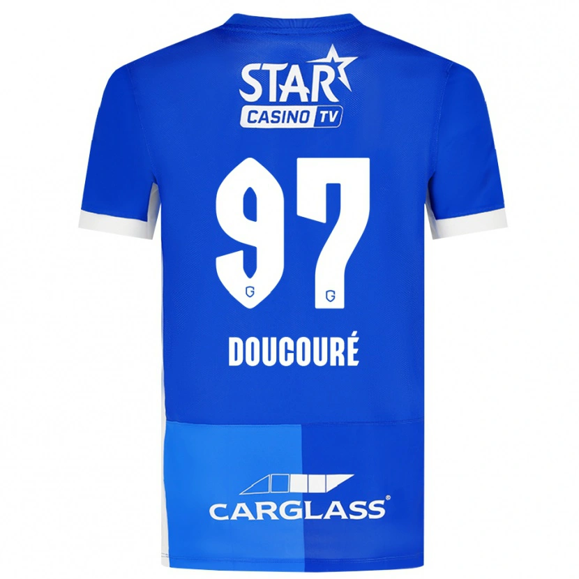 Danxen Barn Emile Doucouré #97 Mellomblå Kongeblå Hvit Hjemmetrøye Drakt Trøye 2026/27 Skjorter T-Skjorte