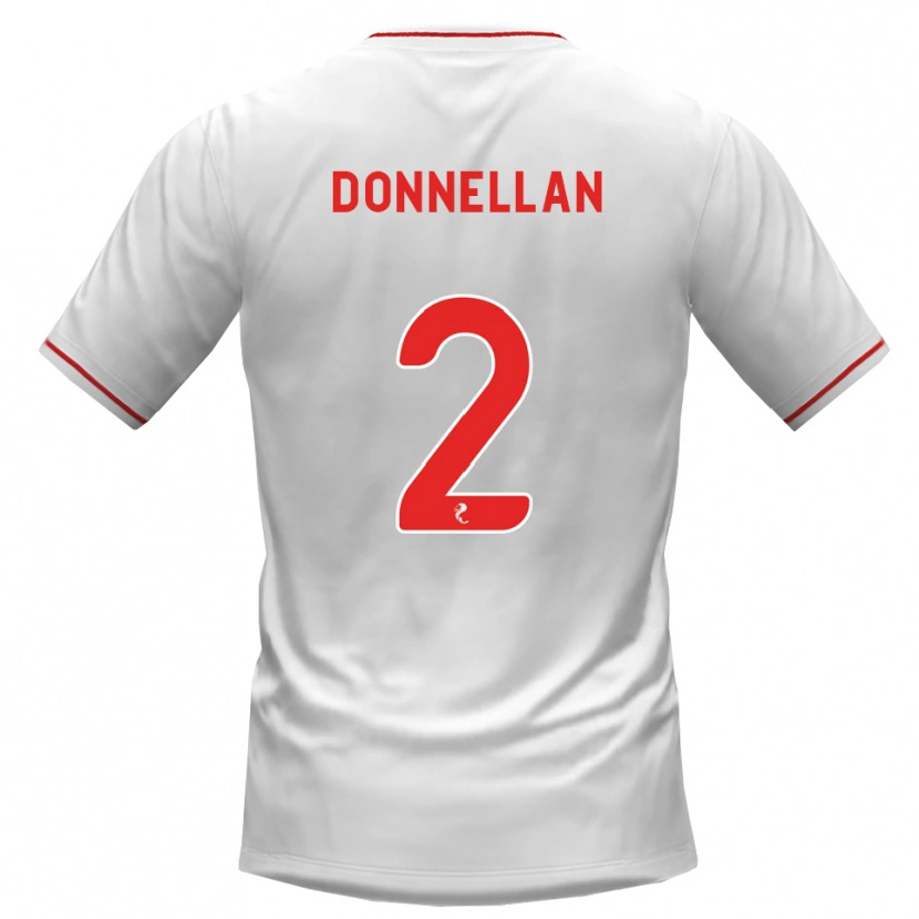 Danxen Barn Shaun Donnellan #2 Hvit Rød Bortetrøye Drakt Trøye 2026/27 Skjorter T-Skjorte