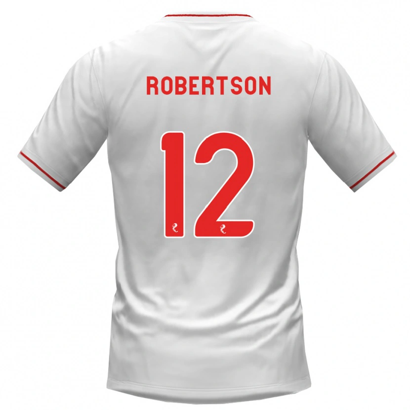 Danxen Barn Mitchell Robertson #12 Hvit Rød Bortetrøye Drakt Trøye 2026/27 Skjorter T-Skjorte