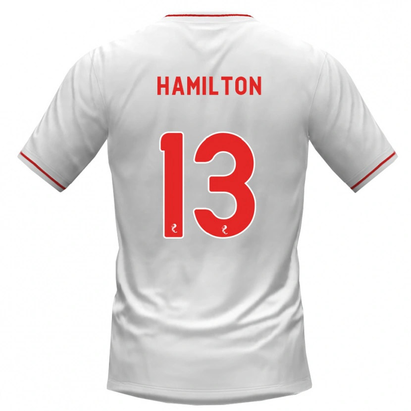 Danxen Barn Jack Hamilton #13 Hvit Rød Bortetrøye Drakt Trøye 2026/27 Skjorter T-Skjorte