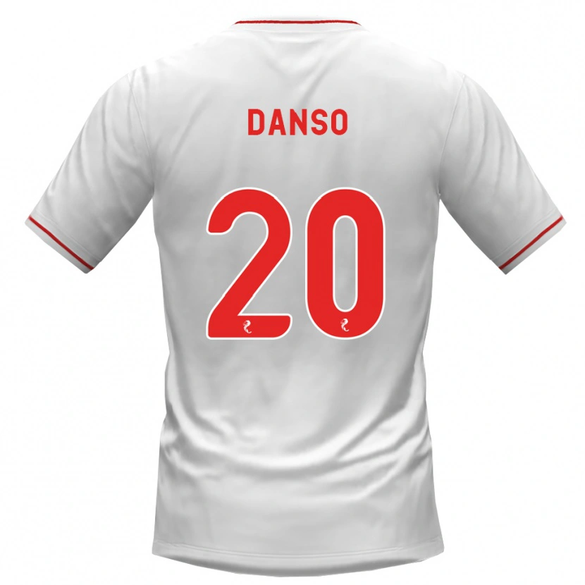 Danxen Barn Emmanuel Danso #20 Hvit Rød Bortetrøye Drakt Trøye 2026/27 Skjorter T-Skjorte