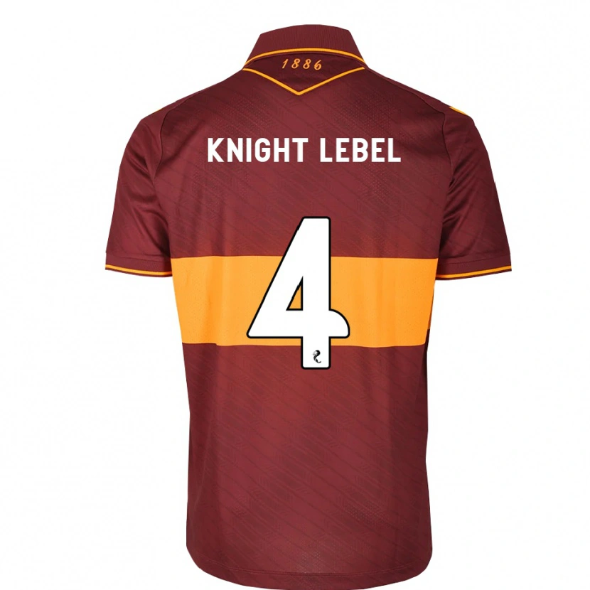 Danxen Barn Jamie Knight-Lebel #4 Oransje Brun Bortetrøye Drakt Trøye 2026/27 Skjorter T-Skjorte