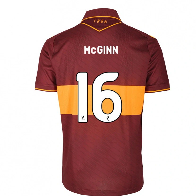 Danxen Barn Paul Mcginn #16 Oransje Brun Bortetrøye Drakt Trøye 2026/27 Skjorter T-Skjorte