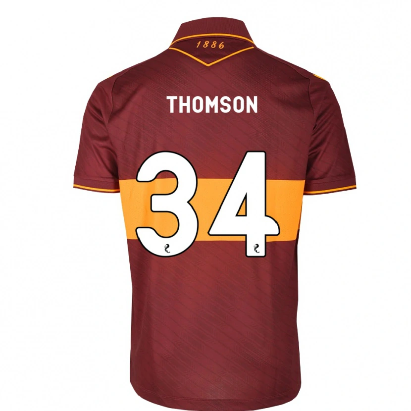 Danxen Barn Aaron Thomson #34 Oransje Brun Bortetrøye Drakt Trøye 2026/27 Skjorter T-Skjorte