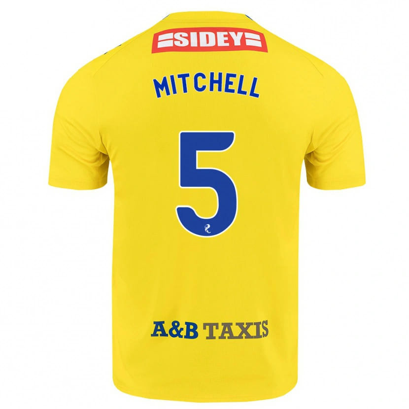 Danxen Barn Zach Mitchell #5 Gul Blå Svart Bortetrøye Drakt Trøye 2026/27 Skjorter T-Skjorte