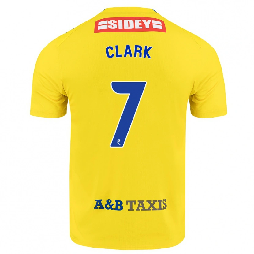 Danxen Barn Arran Clark #7 Gul Blå Svart Bortetrøye Drakt Trøye 2026/27 Skjorter T-Skjorte
