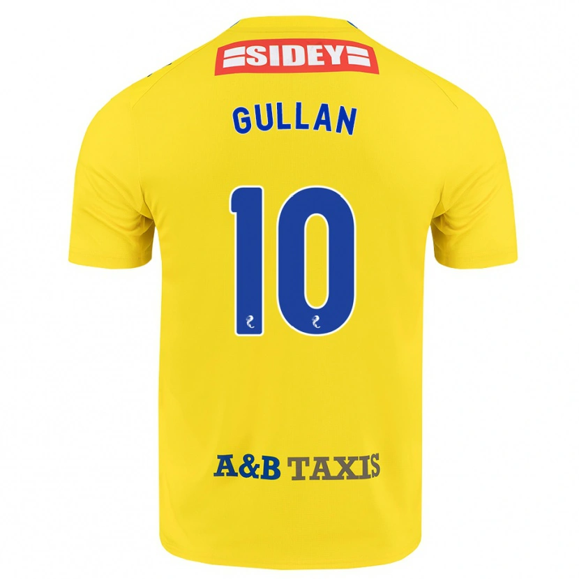 Danxen Barn Jamie Gullan #10 Gul Blå Svart Bortetrøye Drakt Trøye 2026/27 Skjorter T-Skjorte