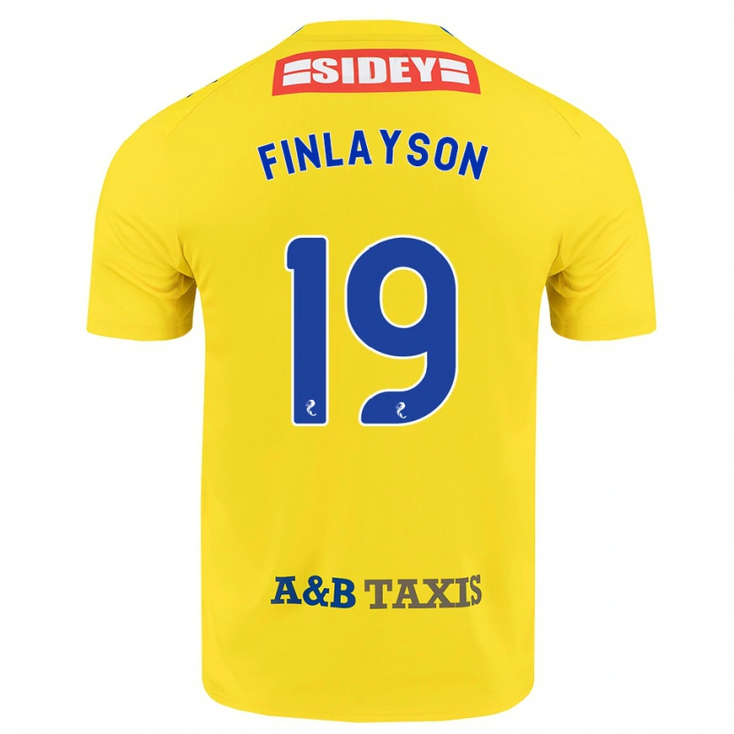 Danxen Barn Danny Finlayson #19 Gul Blå Svart Bortetrøye Drakt Trøye 2026/27 Skjorter T-Skjorte