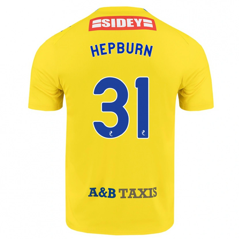 Danxen Barn Craig Hepburn #31 Gul Blå Svart Bortetrøye Drakt Trøye 2026/27 Skjorter T-Skjorte