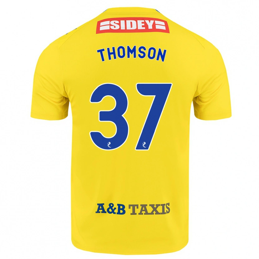 Danxen Barn Kyle Thomson #37 Gul Blå Svart Bortetrøye Drakt Trøye 2026/27 Skjorter T-Skjorte