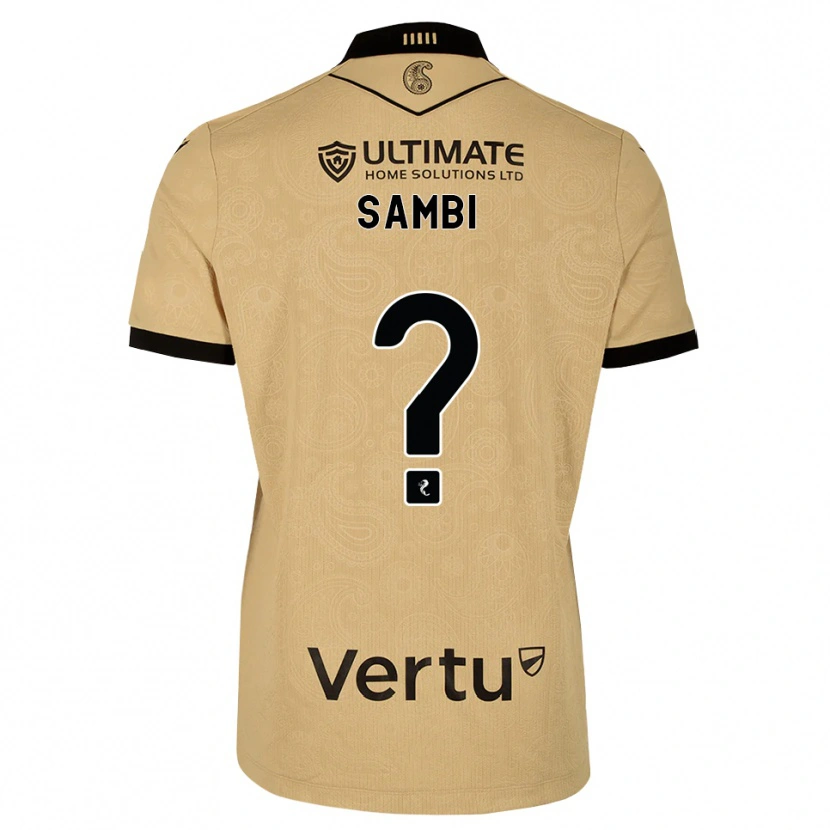 Danxen Barn Jaspreet Sambi #0 Burlywood Svart Bortetrøye Drakt Trøye 2026/27 Skjorter T-Skjorte