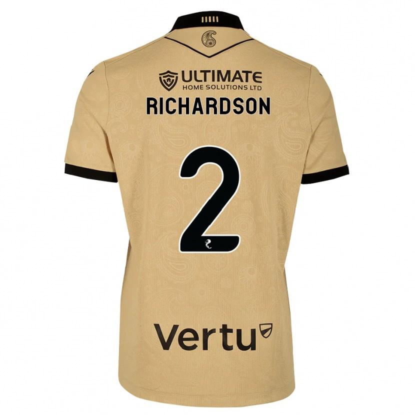 Danxen Barn Jayden Richardson #2 Burlywood Svart Bortetrøye Drakt Trøye 2026/27 Skjorter T-Skjorte