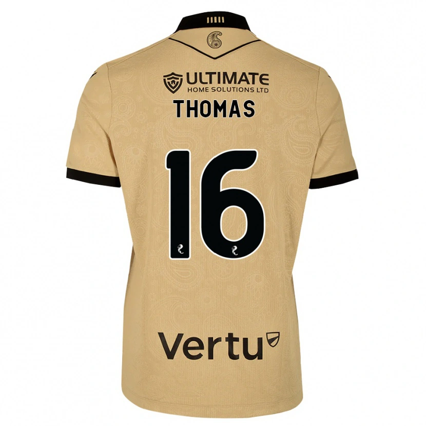 Danxen Barn Luke Thomas #16 Burlywood Svart Bortetrøye Drakt Trøye 2026/27 Skjorter T-Skjorte