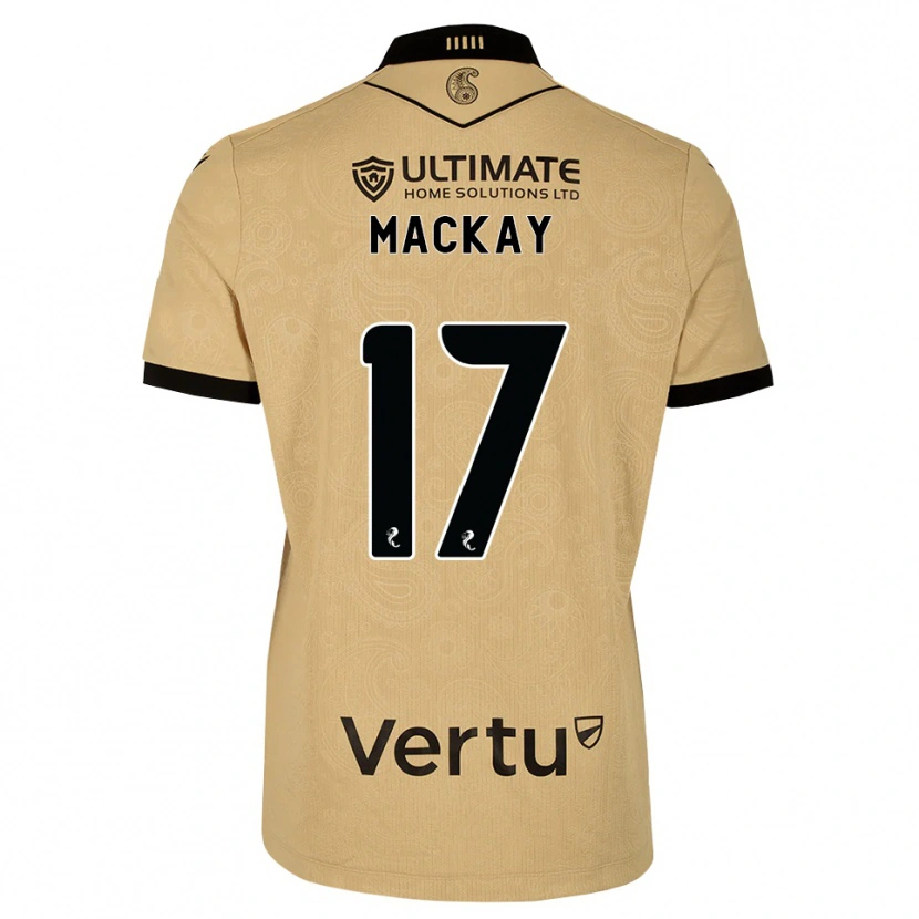 Danxen Barn Rory Mackay #17 Burlywood Svart Bortetrøye Drakt Trøye 2026/27 Skjorter T-Skjorte