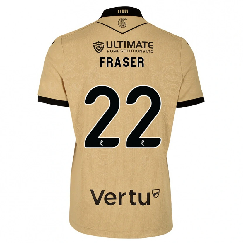 Danxen Barn Marcus Fraser #22 Burlywood Svart Bortetrøye Drakt Trøye 2026/27 Skjorter T-Skjorte