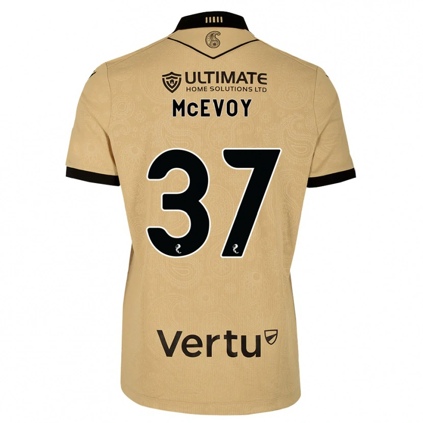 Danxen Barn Carrick Mcevoy #37 Burlywood Svart Bortetrøye Drakt Trøye 2026/27 Skjorter T-Skjorte