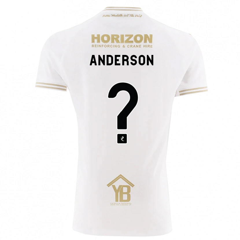 Danxen Barn Brogan Anderson #0 Hvete Hvit Bortetrøye Drakt Trøye 2026/27 Skjorter T-Skjorte