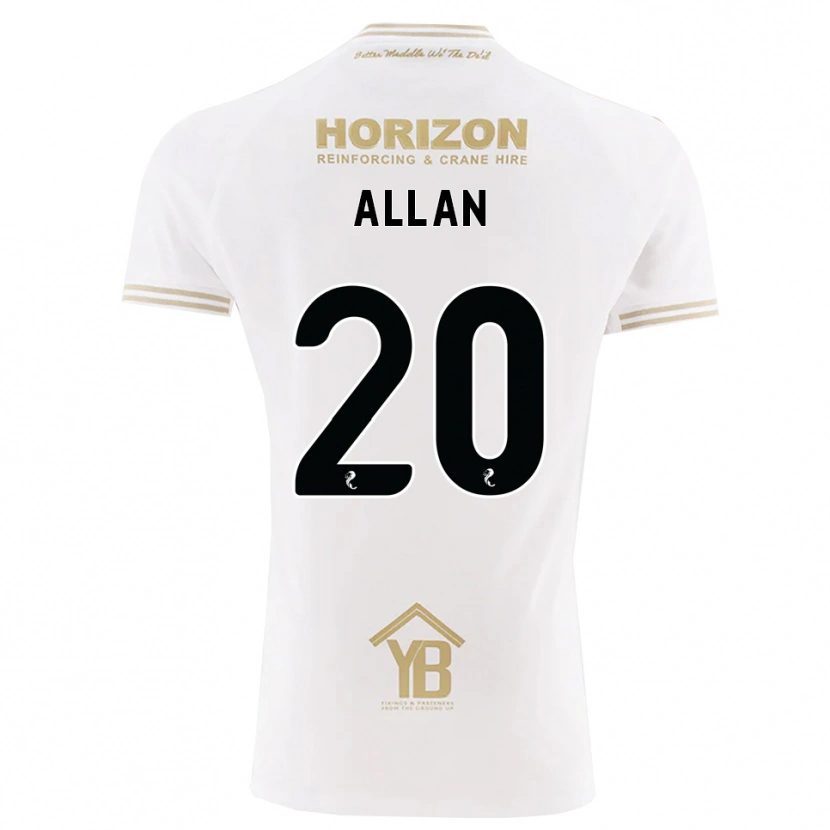 Danxen Barn Connor Allan #20 Hvete Hvit Bortetrøye Drakt Trøye 2026/27 Skjorter T-Skjorte