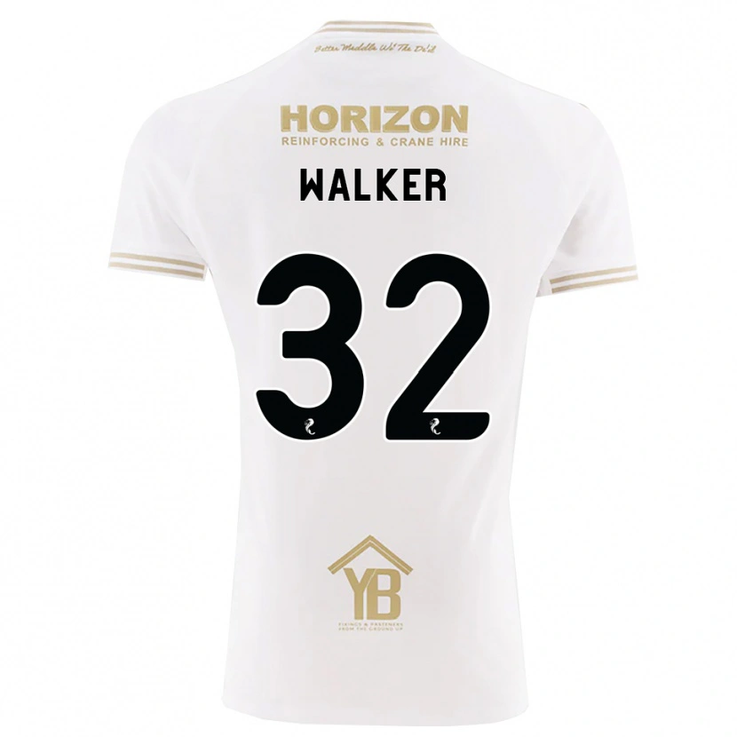Danxen Barn Rhys Walker #32 Hvete Hvit Bortetrøye Drakt Trøye 2026/27 Skjorter T-Skjorte