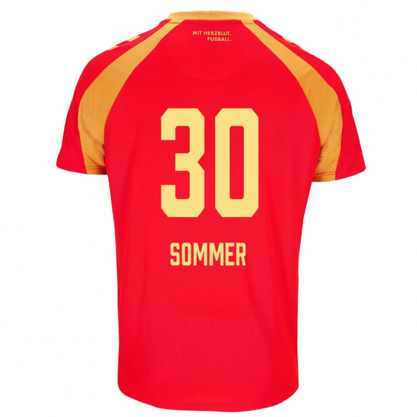 Danxen Barn Konstantin Sommer #30 Rød Oransje Svart Bortetrøye Drakt Trøye 2026/27 Skjorter T-Skjorte
