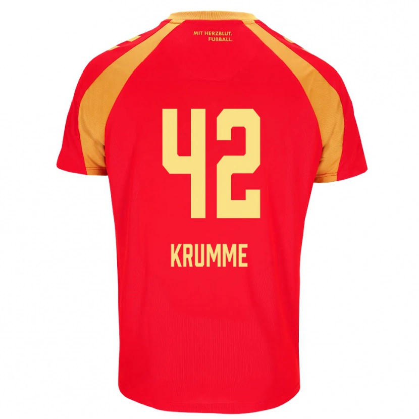 Danxen Barn Kevin Krumme #42 Rød Oransje Svart Bortetrøye Drakt Trøye 2026/27 Skjorter T-Skjorte
