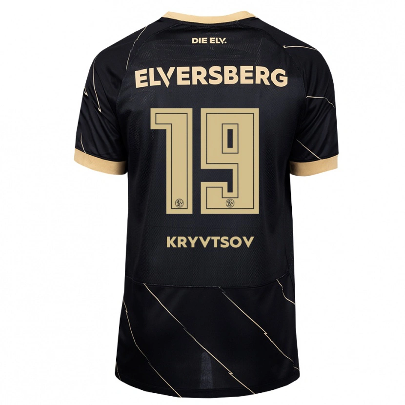 Danxen Barn Nikita Kryvtsov #19 Svart Brun Bortetrøye Drakt Trøye 2026/27 Skjorter T-Skjorte