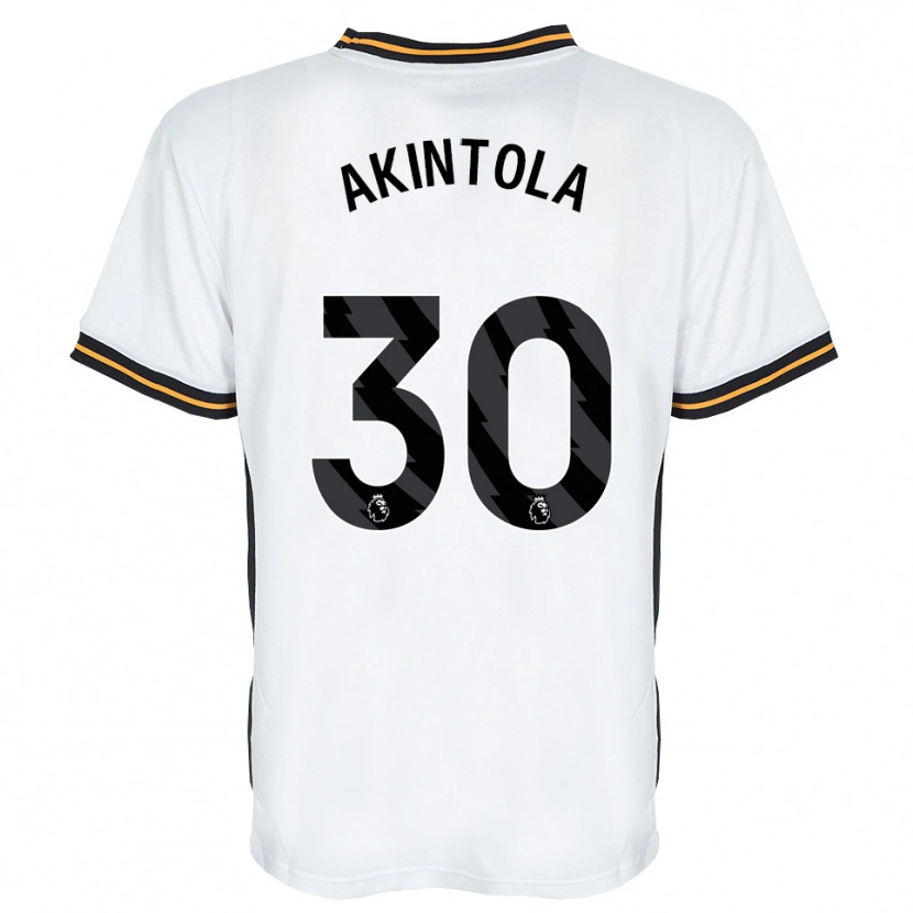 Danxen Barn David Akintola #30 Hvit Oransje Svart Bortetrøye Drakt Trøye 2026/27 Skjorter T-Skjorte