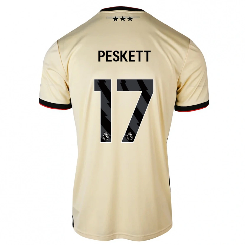 Danxen Barn Sophie Peskett #17 Lemonchiffon Svart Rød Bortetrøye Drakt Trøye 2026/27 Skjorter T-Skjorte