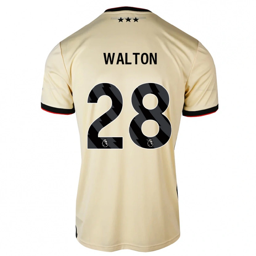Danxen Barn Christian Walton #28 Lemonchiffon Svart Rød Bortetrøye Drakt Trøye 2026/27 Skjorter T-Skjorte