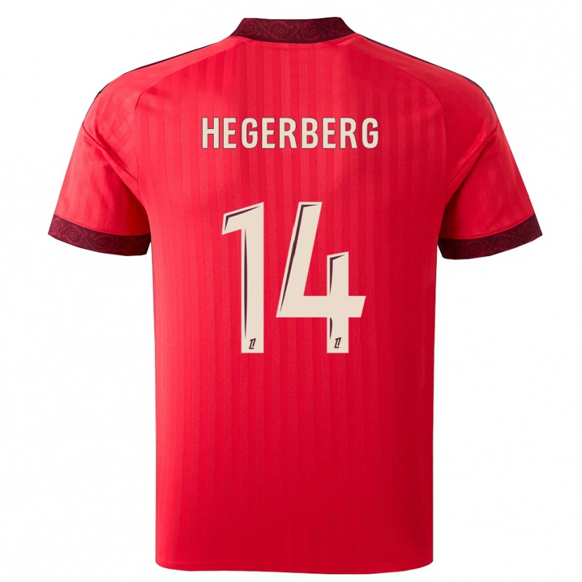 Danxen Barn Ada Hegerberg #14 Burgunder Rød Hvit Bortetrøye Drakt Trøye 2026/27 Skjorter T-Skjorte