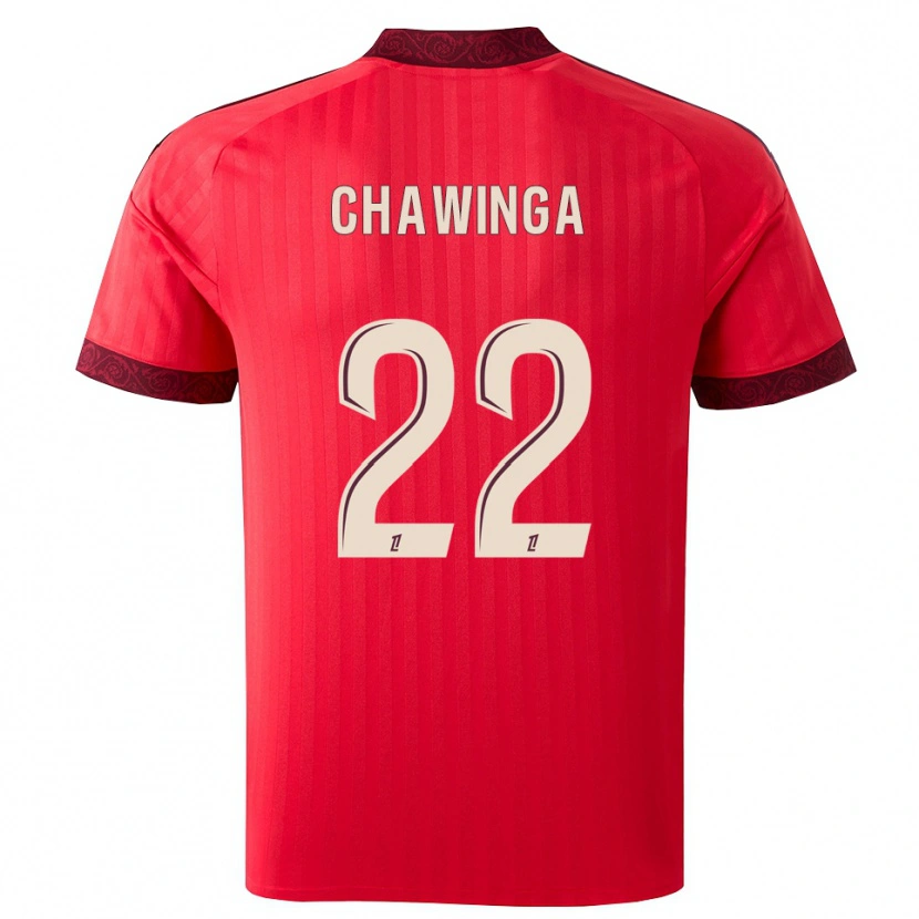 Danxen Barn Tabitha Chawinga #22 Burgunder Rød Hvit Bortetrøye Drakt Trøye 2026/27 Skjorter T-Skjorte
