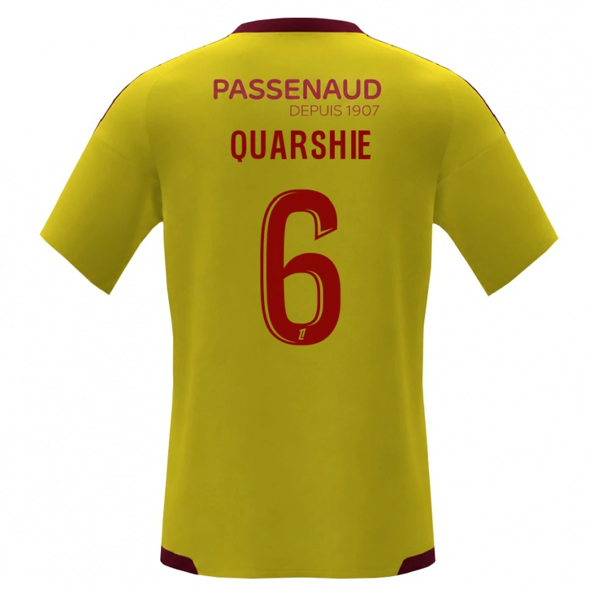Danxen Barn Edwin Quarshie #6 Gul Rød Grønn Bortetrøye Drakt Trøye 2026/27 Skjorter T-Skjorte