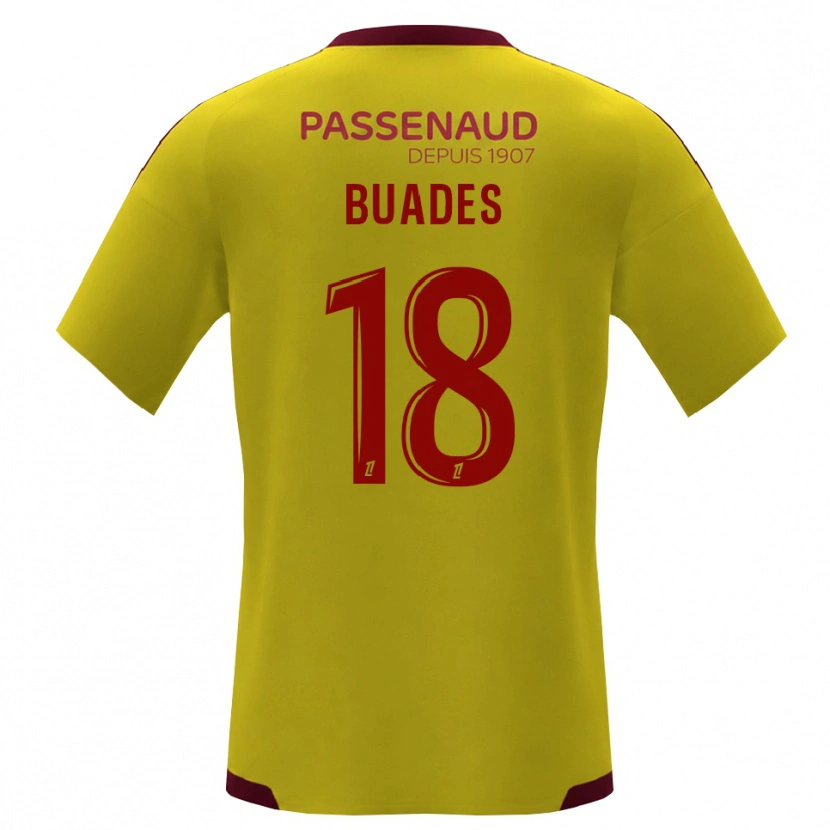 Danxen Barn Lucas Buades #18 Gul Rød Grønn Bortetrøye Drakt Trøye 2026/27 Skjorter T-Skjorte
