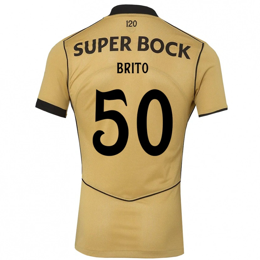 Danxen Barn Alexandre Brito #50 Gylden Kornblomst Svart Bortetrøye Drakt Trøye 2026/27 Skjorter T-Skjorte