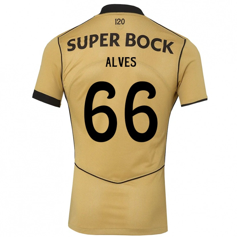 Danxen Barn Miguel Alves #66 Gylden Kornblomst Svart Bortetrøye Drakt Trøye 2026/27 Skjorter T-Skjorte