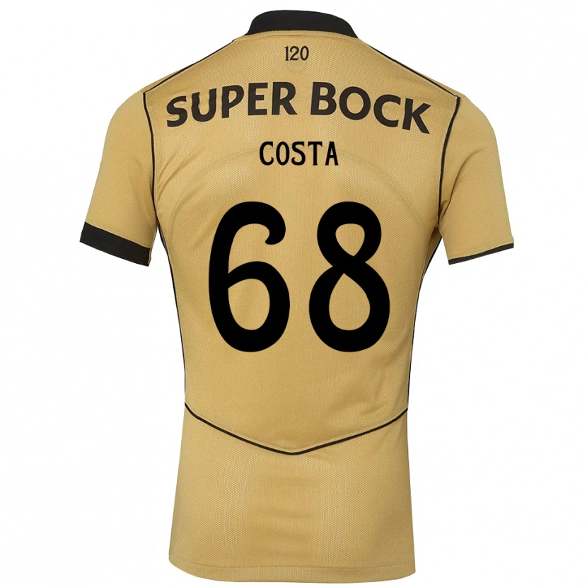 Danxen Barn Daniel Costa #68 Gylden Kornblomst Svart Bortetrøye Drakt Trøye 2026/27 Skjorter T-Skjorte